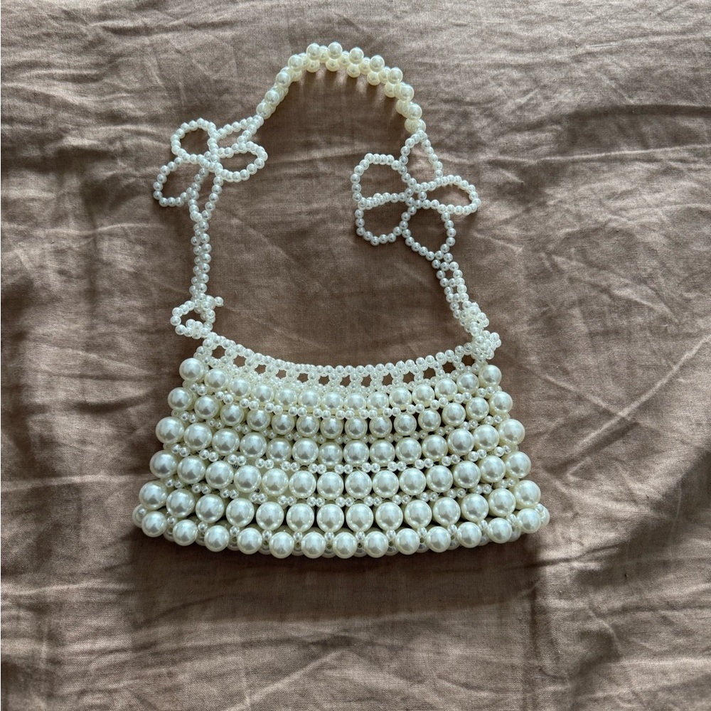 Elegant Pearl Beaded Women's shoulder mini bag